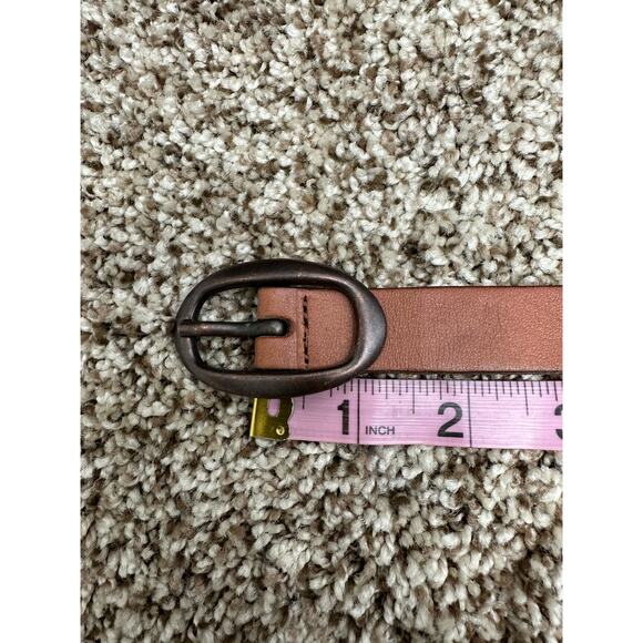 Fossil Belt Women's S Rivet Multi Colored Brown Leather Sectioned Metal Buckle - Picture 12 of 12